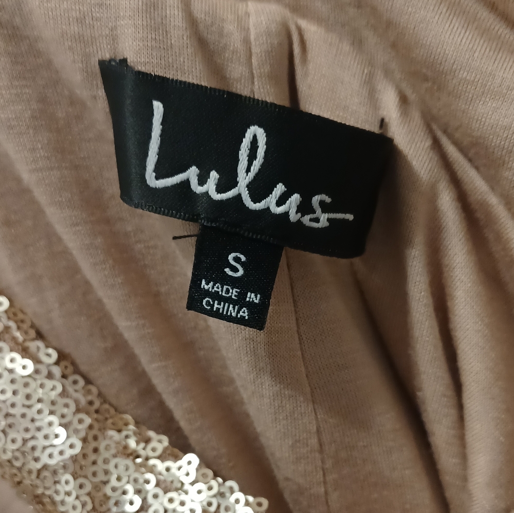 New Gold Sequined Formal Dress - Size Small - Picture 11 of 12
